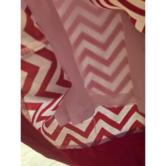 Mud Pie Game Day Jersey Dress Red White Chevron Size M NWOT Slip Included - Picture 12 of 15